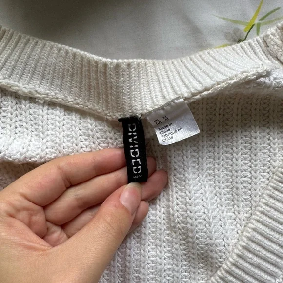 Divided White Button-Up Cardigan - Picture 2 of 2